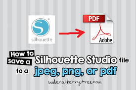 Tutorial How To Save A Silhouette Studio File To Jpeg Png Or Pdf For Printing Silhouette Studio Files Silhouette Cameo Tutorials Silhouette Cameo Crafts