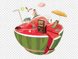 Part of a series of quarterly fantasy desktop wallpaper illustrations. Sliced Watermelon Illustration T Shirt Watermelon Designer Poster Graphic Design Summer Watermelon Activity Food Cartoon Melon Png Pngwing