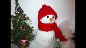 Such hats stay trendy, are suitable here i'll tell you how to knit a warm sweater for a toy. Ctf E170 How To Loom Knit A Snowman Youtube