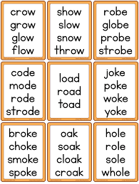 Long Vowel Rhyming Words Esl Flashcards