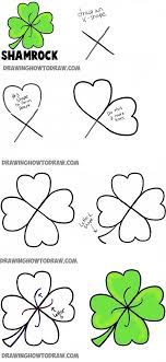 Start off by drawing the stem. How To Draw A Four Leaf Clover Or Shamrocks For Saint Patricks Day How To Draw Step By Step Drawing Tutorials Clover Painting Clover Leaf Four Leaf Clover Drawing