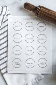 Tape each label to a binder clip. Labeling Your Pantry Free Labels And Organizing Tips Anderson Grant