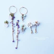 14kgfフープピアス 天然石ピアスチャームセット ピアス チャーム 天然石 ピアス ドロップイヤリング