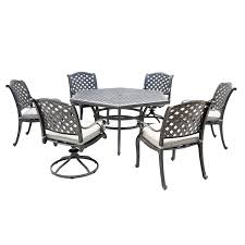You will have many results for searching for hexagon patio table top replacement. Gathercraft Macan 7 Piece Hexagonal Dining Set In Silver Nebraska Furniture Mart