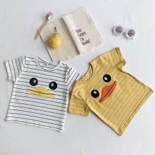 Maybe you would like to learn more about one of these? Embroidered Yellow Duck Characters Stripe Cotton Kids Cartoon T Shirt 3 10 Years Lytho Kids Fashion