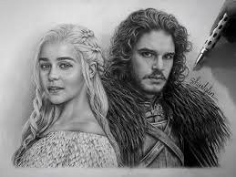 Everything Daenerys Targaryen And Jon Snow Drawing By Shierly Lin Game Of Thrones Artwork Game Of Thrones Drawings Drawing Artwork