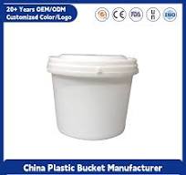 Manufacturer Hot Sale 5 Gallon High Quality Cheap Food Grade PP Material  White Round Plastic Bucket for Food Storage