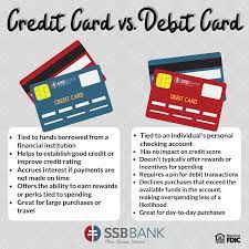 A debit card is linked to your bank account. What Is The Difference Between A Credit Card And A Debit Card