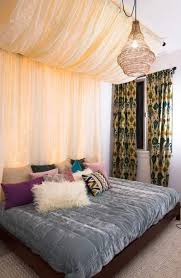 Bright and colorful homemade sunshades and canopy designs can be made in square, circle, oval, rectangle or triangle shapes. Super Diy Headboard Ideas Canopy Curtain Rods Ideas Bedroom Diy Fairy Lights Bedroom Bedroom Makeover