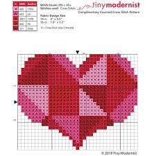 There are many beautiful heart themed kits available to make stitching up a gift a breeze, like tamar nahir's flower heart embroidery kit that includes everything you need to quickly stitch up some beautiful. Valentine S Day Cross Stitch Free Pdf Pattern Fat Quarter Shop