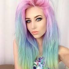 Pink Green Rainbow Hair Peinados Hair Styles Pastel Rainbow Hair
