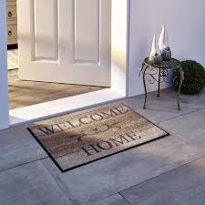 Begrusst Eure Gaste Schon Am Hauseingang Mit Dieser Schonen Fussmatte Der Aufdruck Welcome Home Verspricht Ein Gemutlich Harmonisc Fussmatte Hellbraun Schwarz
