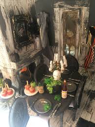 Pin By Natalie Kasel On My Handmade Halloween Witch Cottage Witch Cottage Halloween Witch Table Settings