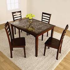 Furniture kmart kitchen table set martha stewart living creative corner kitchen table. Essential Home Jackson 5 Pc Faux Marble Dining Set 2 Kmart Modern Dining Table Set Contemporary Modern Dining Table Marble Dining