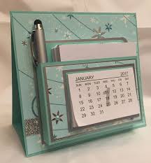 A Desk Calendar With Notes And Pen Stampin Up Melanie Stamping Calendar Desk Mel Mini Calendars Diy Calendar Mini Desk Calendar