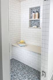 Penny Shower Floor Transitional Bathroom Casa Verde Design Penny Tiles Bathroom Tile Shower Niche Shower Floor