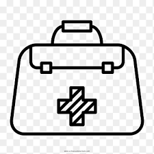 Laat je fantasie de vrije loop en verzorg alle zieke patiënten. Drawing Bag Black And White Physician Buku Mewarnai Tas Sudut Putih Png Pngegg