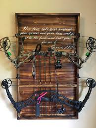 Custom Bow Racks With Arrow Holder Check Us Out At Country Boy Craftin Hunting Home Decor Hunting Decor Hunting Diy