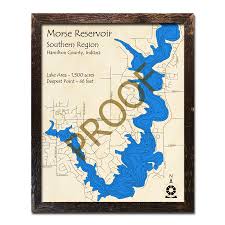 Morse Reservoir In Wood Map 3d Nautical Wood Charts