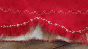 things barn red fringe half apron