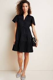Georgina Tiered Shirtdress Anthropologie In 2020 Jumpsuit Dress Shirt Dress Fashion