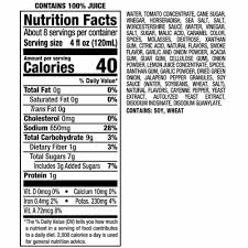 2,000 calories a day is used for general nutrition . Mr Mrs T Horseradish Bloody Mary Mix 33 8 Fl Oz Foods Co