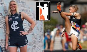 Tayla harris (born 16 april 1997) is an australian rules footballer playing for the carlton football club in the afl women's (aflw) and professional boxer. Calls For The Controversial Picture Of Footy Star Tayla Harris To Become The Logo For Women S Afl Daily Mail Online