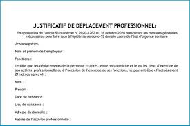 Justificatif De Deplacement Professionnel Ou Le Trouver