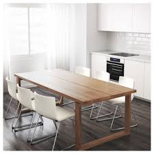 Morbylanga Oak Veneer Brown Stained Table Length 220 Cm Ikea Dining Table Chairs Ikea Table Ikea