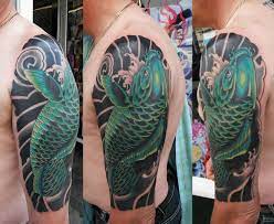 Japanese Koi Fish Cover Up Tattoo By Danetattoo On Deviantart Cover Up Tattoos Koi Tattoo Sleeve Koi Tattoo Design