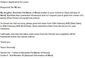 Leave Application Format Sample Office School College Marriage Application Writing School Leave Application Medical Leave Application