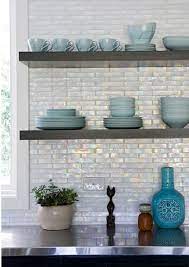 At oasistile.com, shop iridescent tiles in many patterns and sizes. Turquoise Iridescent Backsplash Design Ideas