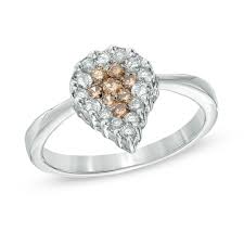 Teardrop is a song by english trip hop group massive attack. 1 2 Ct T W Champagne And White Diamond Teardrop Ring In 14k White Gold Gordon S Jewelers