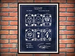 Entdecke rezepte, einrichtungsideen, stilinterpretationen und andere ideen zum ausprobieren. 1877 Playing Cards Patent Print Euchre Cards Game Room Decor Art Poker Cards Blueprint Gambling Casino Cards Drawing Rummy Cards