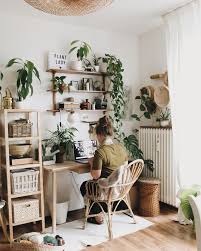 Home Office Idea With A Lot Of Greenery Home Decor Home Office Design Apartment Decor