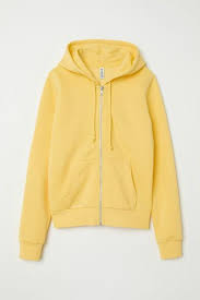 Hooded Sweatshirt Jacket Light Yellow Ladies H M Us In 2020 Sweatshirt Jacket Hooded Jacket Sweatshirts Hoodie Jacket Zippers
