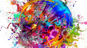 Download the perfect abstract pictures. Desktop Wallpaper Abstract Colors Flashy Bird Digital Art 4k Hd Image Picture Background 97d906