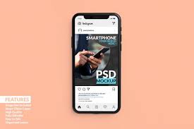 Realistic Premium Mobile Phone Mockup Premium In 2020 Instagram Post Template Phone Mockup Mockup