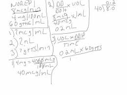 Norepinephrine Calculation 1