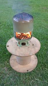 Propane Tank To Chimney Cooker Gas Fire Pit Table Diy Wood Stove Propane Tank