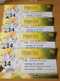 Kleines Fest Im Grossen Garten Samstag 14 07 2018 4 Karten Tickets Eur 170 18 Picclick De