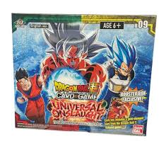 In the 1980s, the first dub of the dragon ball series to reach western shores was harmony gold dub, dubbed by harmony gold usa. Bandai Dragon Ball Series 9 Super Universal Onslaught Booster Box For Sale Online Ebay