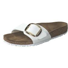 Gut erhaltene, leichte bluse in schwarz/weiß gesteift mit goldenem 1. Birkenstock Madrid Big Buckle Weiss Schuhcenter De