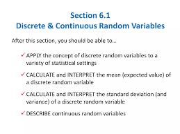 Discrete and Continuous Random Variables | PPTX