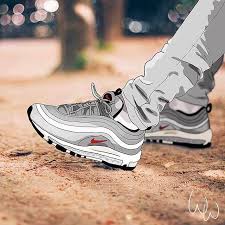 Draw By Whoswinner Credit Anthonysuz Sneakers Airmax 97 Silver Bullet Sneakers Drawing Sneakers Illustration Sneaker Art
