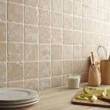 Mosaique Sol Et Mur Mineral Ivoire 10 X 10 Cm Leroy Merlin Carrelage Mural Cuisine Travertin Carrelage Cuisine