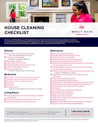 Cleaning Checklists Schedules Charts Molly Maid