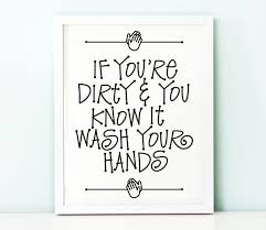 Funny Bathroom Art Printablewash Your Hands Printbathroom Etsy Funny Bathroom Art Kids Bathroom Art Kids Bathroom Wall