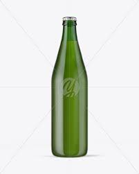 Green Glass Beer Bottle Mockup In Bottle Mockups On Yellow Images Object Mockups
