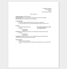 Keyword outlines can be noted on index. Basic Speech Outline Samples Exampels With Writing Guide